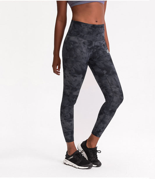 High-Waisted Tie-Dye Patterned Leggings